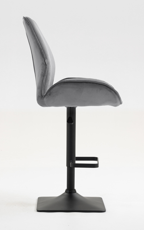 FOTEL HR350KW GRAFITOWY WELUR CZARNA PODSTAWA