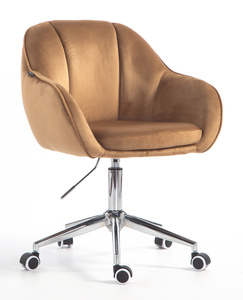 HOKER HR2055K MIODOWY WELUR CHROMOWANA PODSTAWA