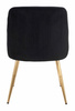 HR920 KRZESŁO ZŁOTE NOGI CZARNY WELUR