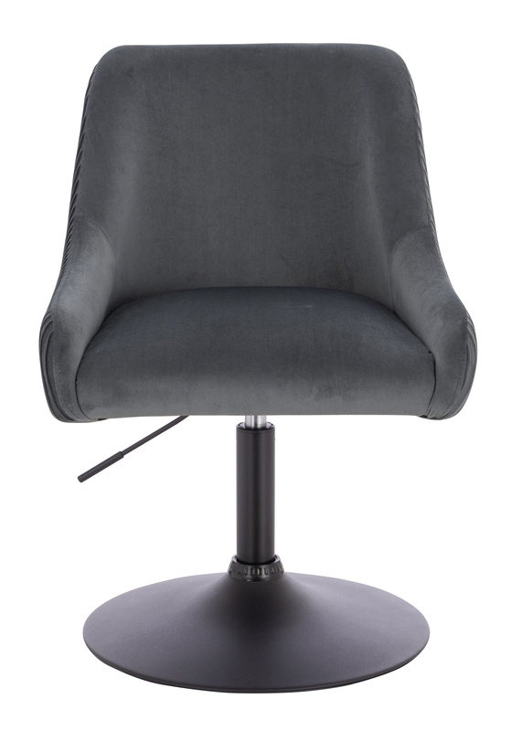 FOTEL HR920N GRAFITOWY WELUR CZARNA PODSTAWA