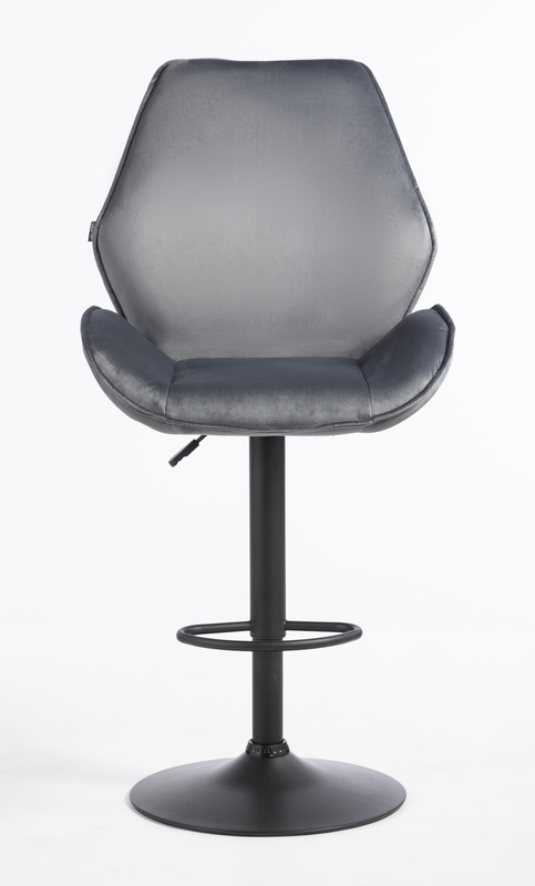 FOTEL HR350W GRAFITOWY WELUR CZARNA PODSTAWA