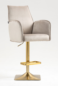 FOTEL HR280KW LATTE WELUR ZŁOTA PODSTAWA