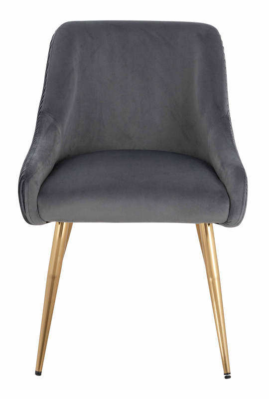 HR920 KRZESŁO ZŁOTE NOGI GRAFITOWY WELUR