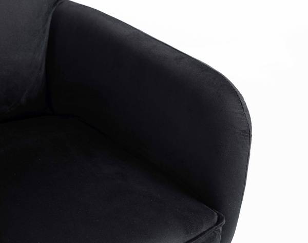 HOKER HR250K CZARNY WELUR  CZARNA PODSTAWA