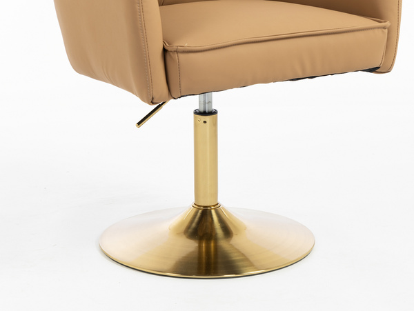 HOKER HR250N KARMELOWY EKOSKÓRA PREMIUM SOFT ZŁOTA PODSTAWA