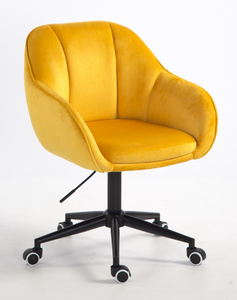 HOKER HR2055K ŻÓŁTY WELUR CZARNA PODSTAWA