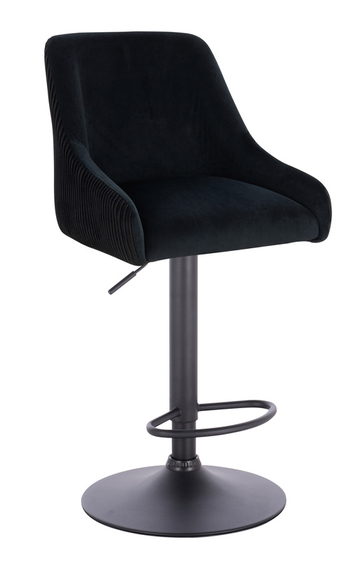 FOTEL HR920W CZARNY WELUR CZARNA PODSTAWA