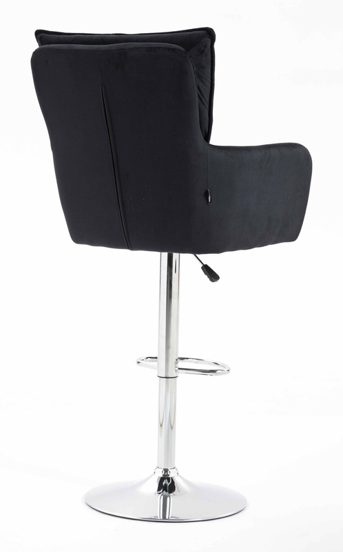 HOKER HR250W CZARNY WELUR  CHROMOWANA PODSTAWA