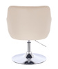 FOTEL HR190N KREMOWY WELUR CHROMOWANA PODSTAWA