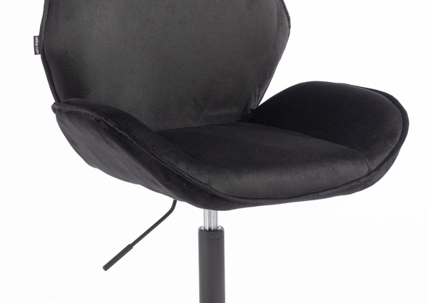 FOTEL HR350K CZARNY WELUR CZARNA PODSTAWA