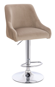 FOTEL HR920W LATTE WELUR CHROMOWANA PODSTAWA