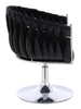 FOTEL HR750N CZARNY WELUR CHROMOWANA PODSTAWA