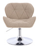 FOTEL HR111N LATTE BARANEK CHROMOWANA PODSTAWA