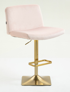 HOKER HR150KW PUDROWY RÓŻ WELUR ZŁOTA PODSTAWA