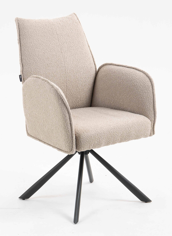 FOTEL HR280 LATTE BARANEK CZARNY PAJĄK 