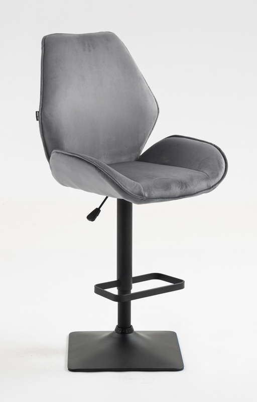 FOTEL HR350KW GRAFITOWY WELUR CZARNA PODSTAWA