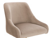 FOTEL HR920K LATTE WELUR CHROMOWANA PODSTAWA