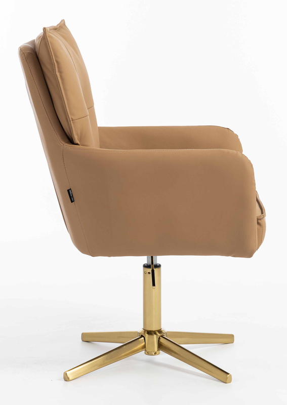 HOKER HR250CROSS KARMELOWY EKOSKÓRA PREMIUM SOFT ZŁOTA PODSTAWA