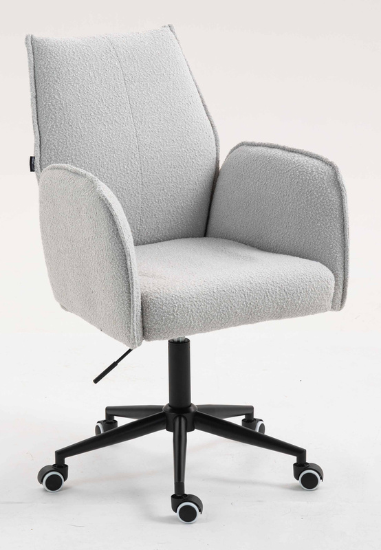 FOTEL HR280K SZARY BARANEK CZARNA PODSTAWA