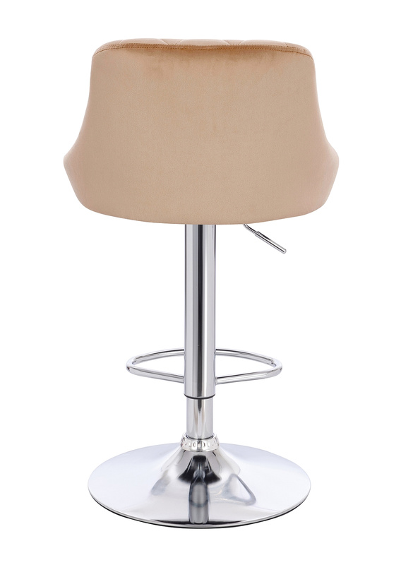 FOTEL HR1054W LATTE WELUR CHROMOWANA PODSTAWA