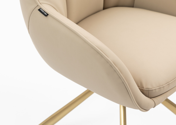 FOTEL HR2055 KREMOWY ZŁOTY PAJĄK