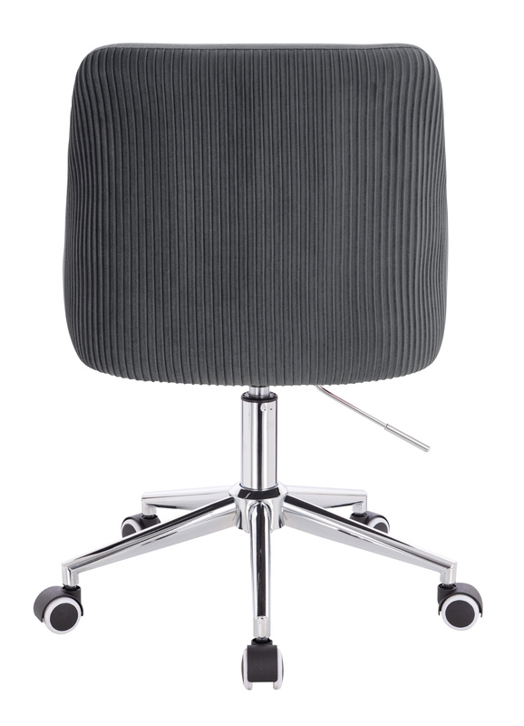 FOTEL HR920K GRAFITOWY WELUR CHROMOWANA PODSTAWA