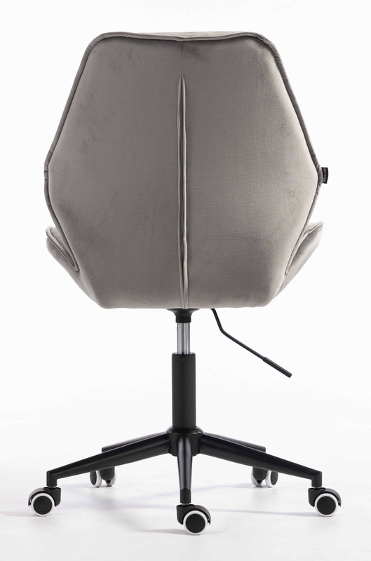 FOTEL HR350K STALOWY WELUR CZARNA PODSTAWA