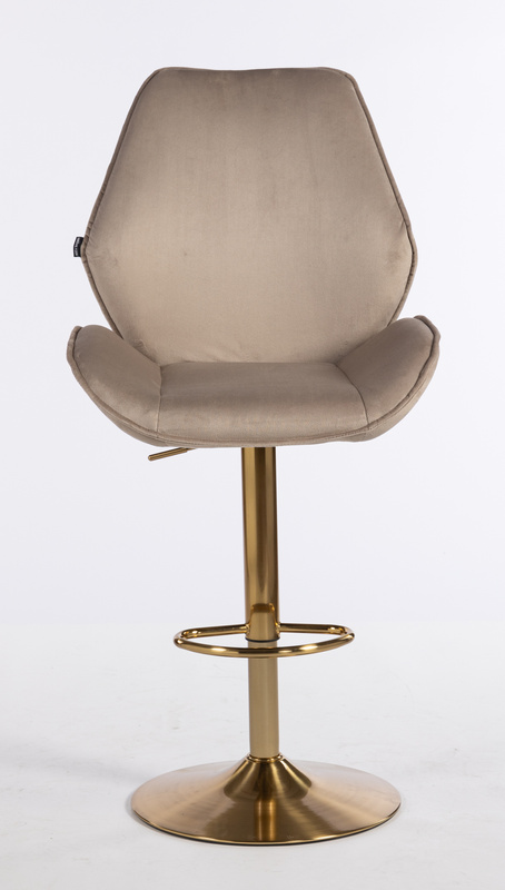 FOTEL HR350W LATTE WELUR ZŁOTA PODSTAWA