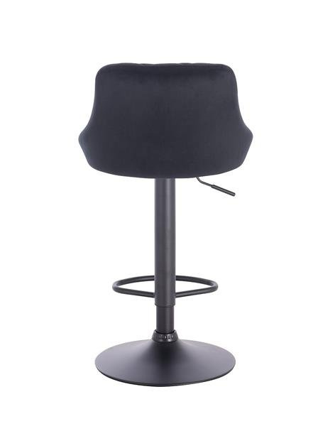 FOTEL HR1054W CZARNY WELUR CZARNA PODSTAWA