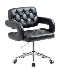 HOKER HR8403K CZARNA SKÓRA CHROMOWANA PODSTAWA