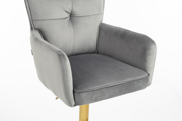 HOKER HR250KW GRAFITOWY WELUR  ZŁOTA PODSTAWA