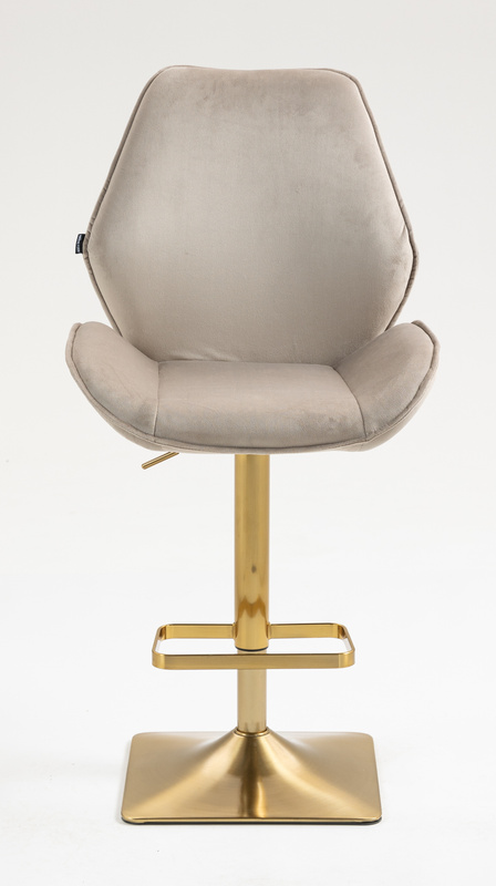 FOTEL HR350KW LATTE WELUR ZŁOTA PODSTAWA