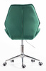 FOTEL HR350K BUTELKOWA ZIELEŃ WELUR CHROMOWANA PODSTAWA