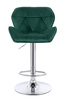 FOTEL HR111W BUTELKOWA ZIELEŃ WELUR CHROMOWANA PODSTAWA