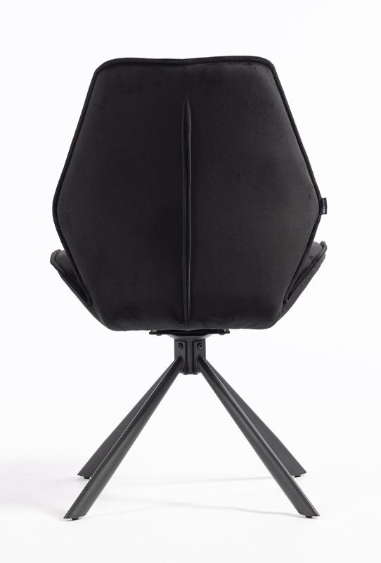 FOTEL HR350 PAJĄK CZARNY WELUR CZARNA PODSTAWA