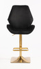FOTEL HR350KW CZARNY WELUR ZŁOTA PODSTAWA