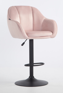 HOKER HR2055W PUDROWY RÓŻ WELUR CZARNA PODSTAWA