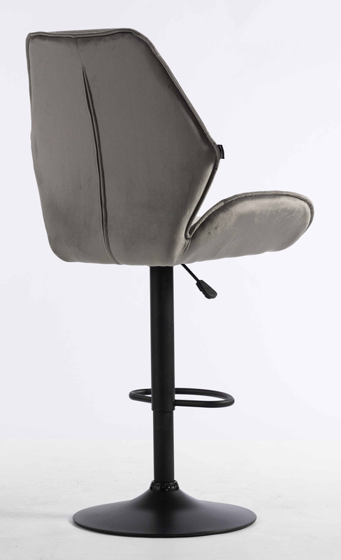 FOTEL HR350W STALOWY WELUR CZARNA PODSTAWA