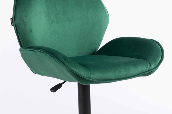 FOTEL HR350W BUTELKOWA ZIELEŃ WELUR CZARNA PODSTAWA
