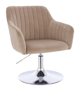 FOTEL HR190N LATTE WELUR CHROMOWANA PODSTAWA