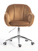 HOKER HR2055K MIODOWY WELUR CHROMOWANA PODSTAWA