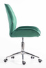 FOTEL HR350K BUTELKOWA ZIELEŃ WELUR CHROMOWANA PODSTAWA