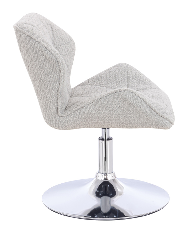FOTEL HR111N SZARY BARANEK CHROMOWANA PODSTAWA
