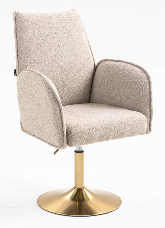 FOTEL HR280N LATTE BARANEK ZŁOTA PODSTAWA
