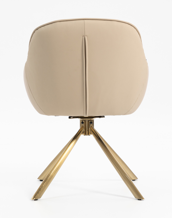 FOTEL HR2055 KREMOWY ZŁOTY PAJĄK