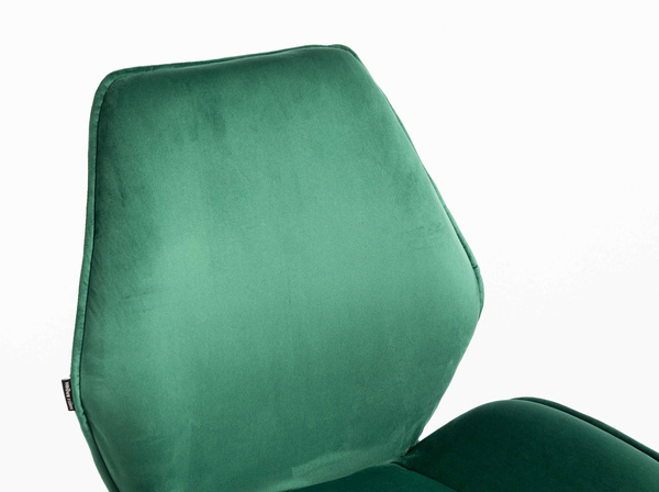 FOTEL HR350N BUTELKOWA ZIELEŃ WELUR ZŁOTA PODSTAWA