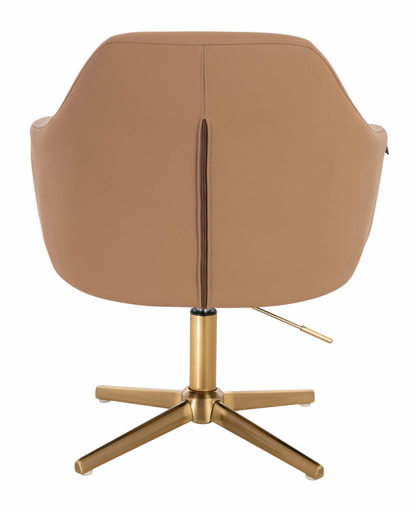 HOKER HR831CROSS KARMELOWY EKOSKÓRA PREMIUM SOFT ZŁOTA PODSTAWA