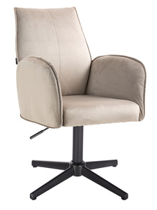 FOTEL HR280CROSS LATTE WELUR CHROMOWANA PODSTAWA