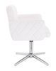 FOTEL HC802CROSS BIAŁY CHROMOWANA PODSTAWA