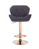 FOTEL HR111W GRAFITOWY WELUR ZŁOTA PODSTAWA